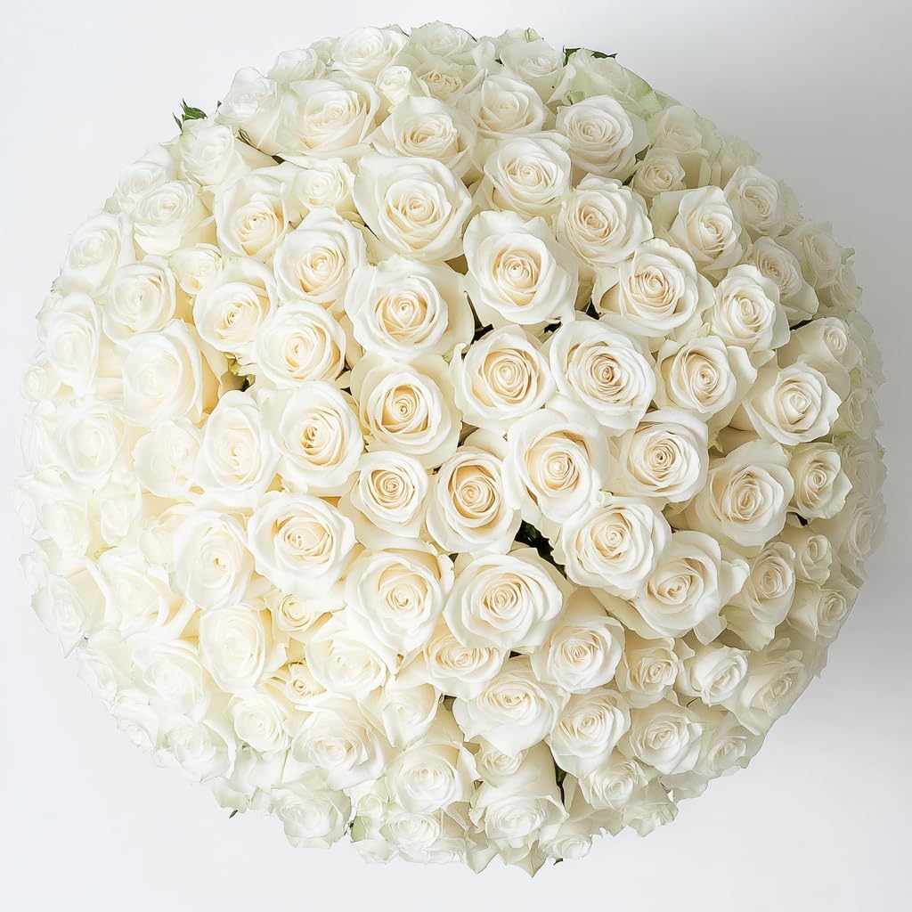 Elegant Farm-Fresh White Rose Bouquet