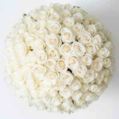Elegant Farm-Fresh White Rose Bouquet